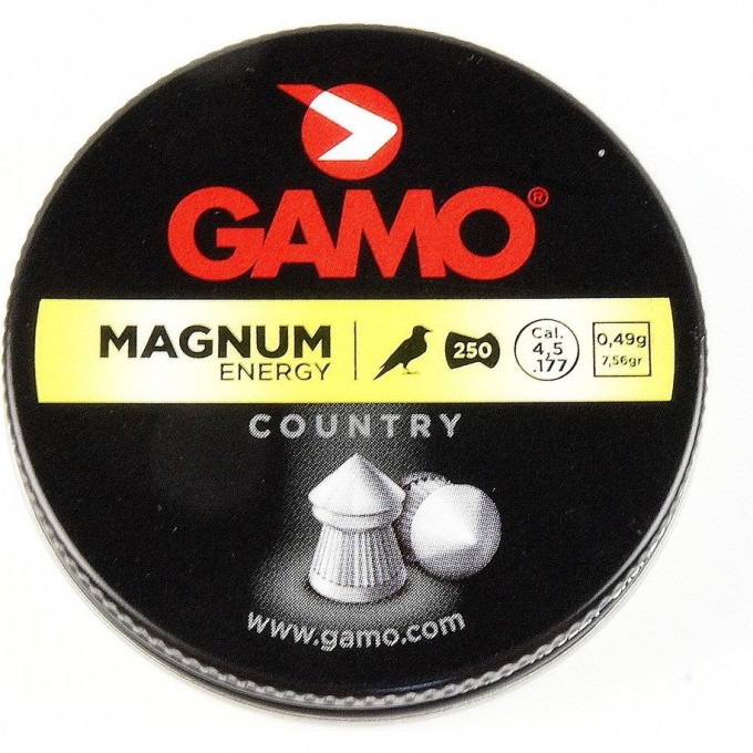Пули пневматические GAMO Magnum 4,5мм (250шт) 100шт 6320224-MP Пули пневматические GAMO Magnum 4,5мм (250шт) 100шт 6320224-MP