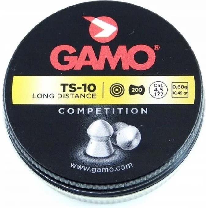 Пули пневматические GAMO TS – 10 4,5мм (200шт) 100 шт 6321748-MP Пули пневматические GAMO TS – 10 4,5мм (200шт) 100 шт 6321748-MP
